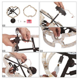 KSANA Farmhouse Wood Semi Flush Mount Ceiling Light, Vintage Drum Distressed White Close to Ceiling Light Fixtures for Bedroom, Hallway, Foyer, Entryway, Kitchen, Stairway, Dining & Living Room KSANA