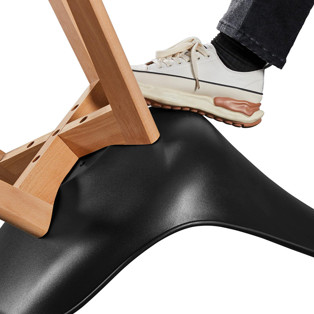 Yaheetech Modern Mid Century Eiffel Inspired Dining Chairs Set of 4, Black, Ergonomic Design with Cushion, Beech Wood Legs Yaheetech