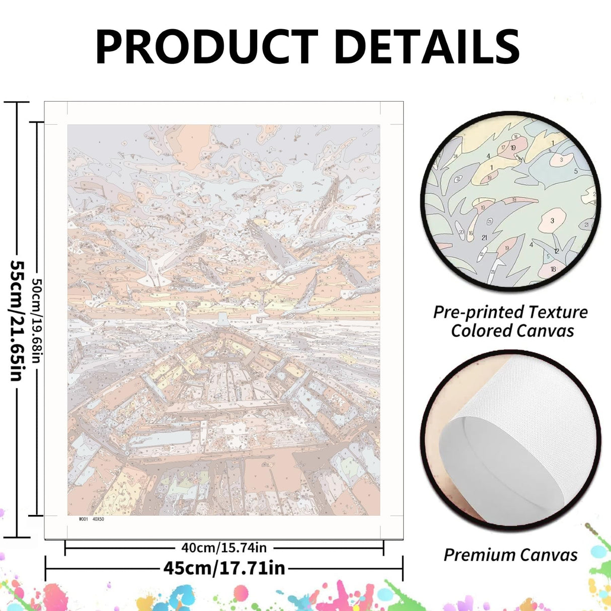 koemhxb Paint by Numbers for Adult, Sunset Ocean Paint by Numbers Kit for Adults Beginners, DIY Seascape Acrylic Painting on Canvas for Home Wall Art Decor 16x20 Inch koemhxb