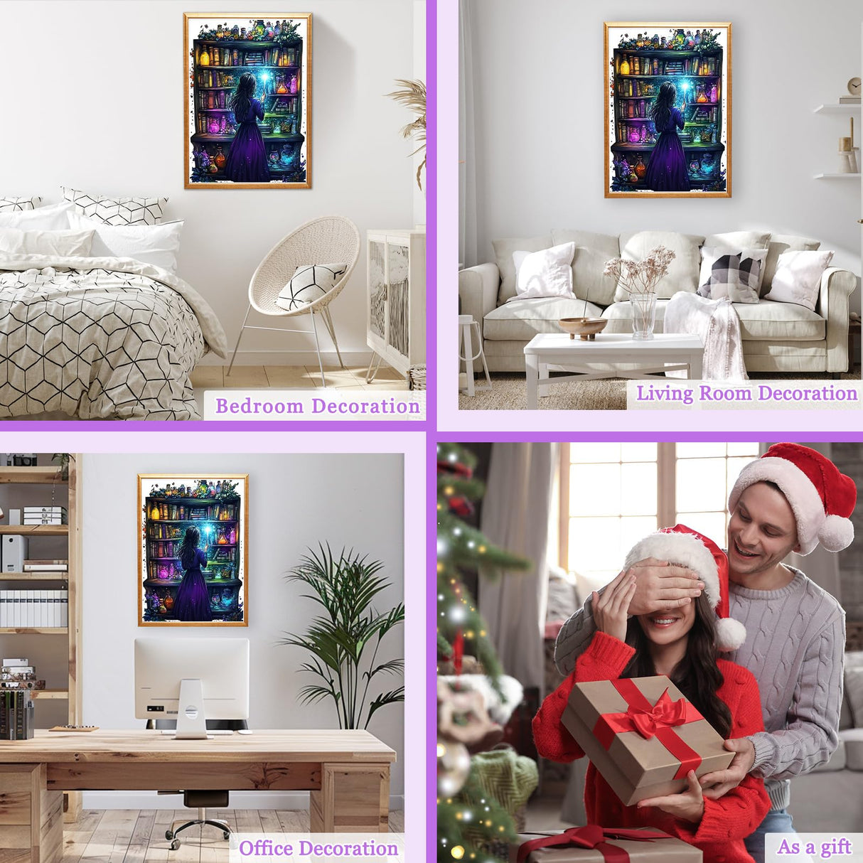 MAXBYE Magic Book Diamond Paintings Kits for Adults, 5D DIY Diamond Art Kits, Full Drill Diamond Dots Paintings with Diamonds Gem Art, Diamond Paintings Kit for Home Décor Items, 12x16in MAXBYE