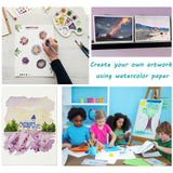 Silunkia 120 Sheets 100% Cotton Watercolor Paper 5 x 7 Inch, 140lb/300gsm Heavyweight Art Paper Cold Pressed Off White Paper for Kids Students Adults Beginner Artists Drawing Valentine Gift Cards Silunkia