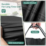 Patio Furniture Covers Waterproof, Round Outdoor Furniture Cover, 500D Heavy Duty Patio Table & 6 Chairs Set Cover, All Weather Protection Covers for Outdoor Table Set, 84" Dia x 28" H -Black NYFITY