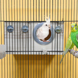 ShuRung Parrot Nesting Box Cockatiel Nesting Box Bird Breeding Box House Handcrafted Wooden Acrylic Transparent Bird Box with Detachable Wooden Board for Parakeets Cockatiel Budgie Conure Parrot XL ShuRung