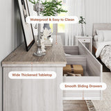 Fameill 6 Drawer Dresser for Bedroom, Farmhouse Wood Chest of Drawers, Double Storage Dresser Organizer Wide Dresser TV Stand for Living Room, Hallway, Entryway, Light Rustic Oak Fameill