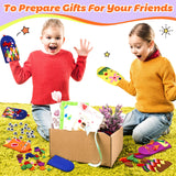 Liliful 32 Pcs Hand Puppet Making Kit Felt Arts and Crafts Sock Puppet Toys Creative DIY Make Your Personal Puppets Kits Eyes Felt Accessories Storytelling Role Play Party Supplies Liliful