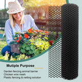 Chicken Plastic Wire Fencing Mesh - Heavy-Duty Plastic Chicken Black Wire Fence Mesh for Gardening, Barrier Netting, Poultry Dogs Rabbit Fencing (Black, 15.7IN x 33FT) SKWIRRLE