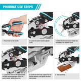 DURATECH Leather Hole Punch, Heavy Duty Belt Hole Punch Plier with 6 Solid Holes for Belts, Watch Bands, Straps, Pet Collars, Saddles, Shoes, Fabric, DIY Home or Christmas Craft Projects DURATECH