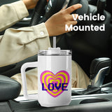 Joyclub 4 Pack 40 OZ Sublimation Tumblers with Handle Blank Insulated Large Tumbler Bulk, Coffee Travel Cups Stainless Steel Travel Mug for Diy Craft Heat Press Print Joyclub