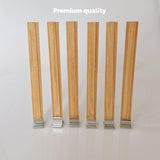 Phinicco 30 Sets Double-Layered Wooden Candle Wicks and Stands 5.1 X 0.5 Inch Natural Candle Wood Wicks Wooden Wicks Wood Wicks for Candles Making,Wooden Candle Wick with Base and Stickers, phi272c Phinicco