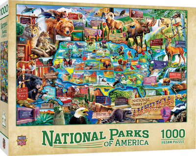 MasterPieces - 1000 Piece Jigsaw Puzzle, National Parks of America, Fun for Adults, Family, Kids 19.25"x26.75"