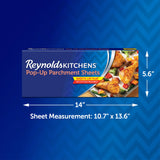 Reynolds Kitchens Pop-Up Parchment Paper Sheets, 10.7x13.6 Inch, 30 Sheets Reynolds