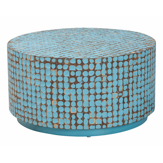 bali & pari Kaloni Coconut Coffee Table, Sky Blue