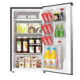 ARCTIC CHEF ACFR322 RCA Mini Refrigerator, Compact Freezer Compartment, Adjustable Thermostat Control, Reversible Door, Ideal Fridge for Dorm, Office, Apartment, Platinum Stainless, 3.2 Cubic Feet RCA