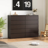Jocoevol Modern Brown 5 Drawer Dresser for Bedroom, Simply Chest of Drawers, Wood Storage Dresser with Deep Drawers for Living Room Hallway Entryway, Brown Jocoevol