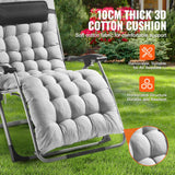 VEVOR Zero Gravity Chair, 33 inch Zero Gravity Recliner Lounge Chair for Indoor and Outdoor, Adjustable Anti Gravity Chair with Cushion, Headrest, Footrest, and Cupholder, 500 lbs, Gray VEVOR