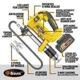 STEINBRÜCKE Grease Gun - Grease Gun Battery Powered with 40” Long Hose, 12,000 PSI Cordless Grease Gun, Electric Grease Gun 21V Tools STEINBRÜCKE