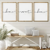 Heiple Set of 3 Framed Farmhouse Home Sweet Home Sign 11"x14" Above Bed Wall Decor for Bedroom Decor and Living Room Wall Art Wood Signs (Brown, 11''x14) Heiple