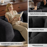 Nalupatio 107" Modern Boneless Couch Cloud Modular Sectional Sofa with L Shaped Chaise, Upholstered Comfy Chenille Couch Bed in a Box,No Assembly Required Nalupatio