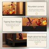 JOIHGA 5 Tier Curio Display Cabinet with Acrylic Glass Door, Large Capacity Storage Cabinet Collectibles Toy Organizers Rack & Display Shelf, Kids Bookshelf and Bookcase for Playroom, Bedroom JOIHGA