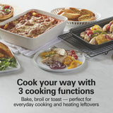 Hamilton Beach Easy Reach 4-Slice Countertop Toaster Oven With Roll-Top Door, 1200 Watts, Fits 9” Pizza, 3 Cooking Functions for Bake, Broil and Toast, Silver (31344DA) Hamilton Beach