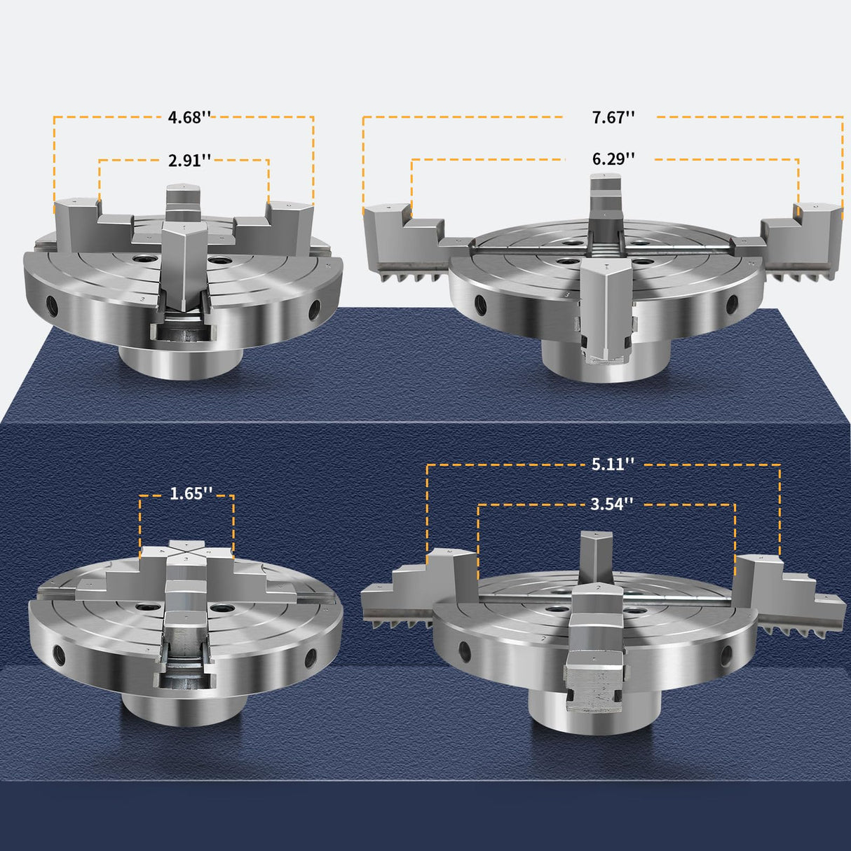 NNBWKIXI 6 Inch Wood Lathe Chuck Set 4 Jaws Self-Centering Lathe Chucks Thread 1 x 8TPI Lathe Chuck for Woodturning NNBWKIXI