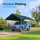 Quictent Carports Replacement Tarp Canopy Top Cover with Bungees Balls, for 10x20 ft Garage Party Tent Shelter - Green, One Roof Only Quictent
