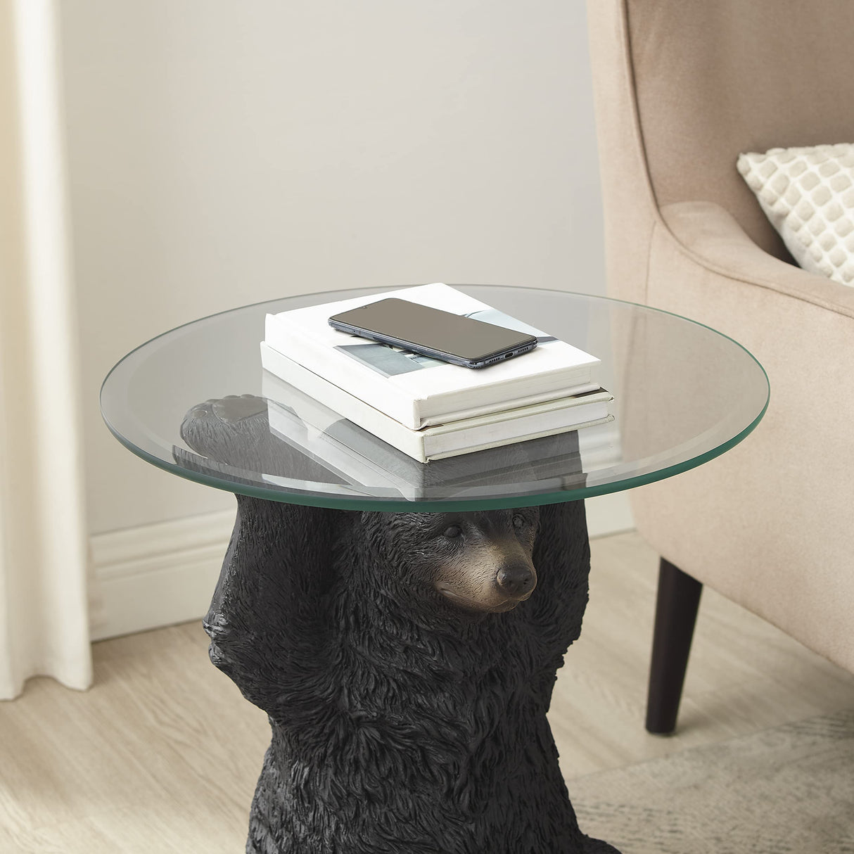 Powell Furniture Barney Bear, Dark Brown Accent Table Powell Furniture