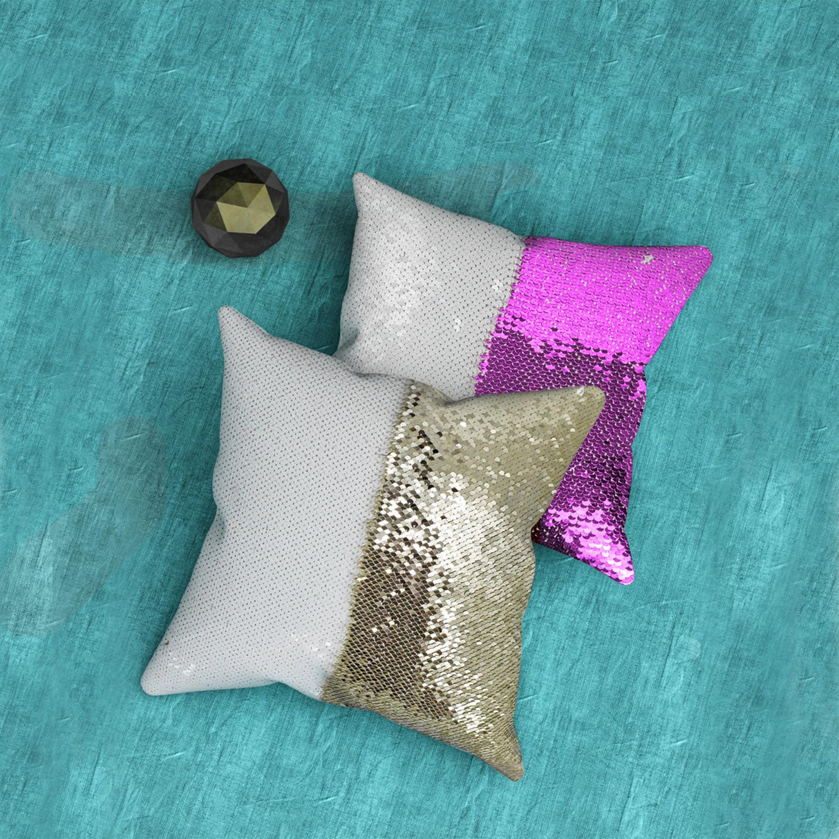 JYFLZQ Sublimation Sequin Pillow Case Blanks 16''x16'' - Set of 2 Lavender Reversible Flip Sequin Pillow Cushion Covers, Personalized for Kids, Friends, Mom JYFLZQ
