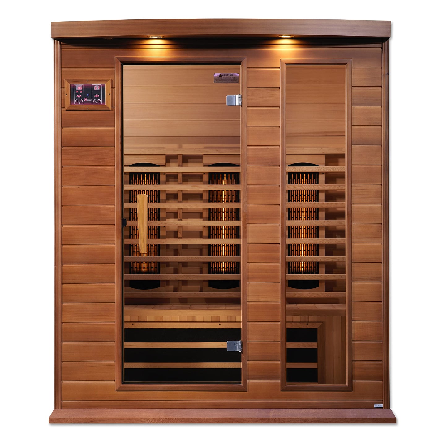 DYNAMIC SAUNAS Maxxus MX-M306-01 3-Person Full Spectrum Near Zero EMF (Under 2MG) FAR Infrared Sauna (Canadian Clear Red Cedar) Curb Side Delivery