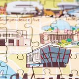 Terra Puzzles Washington DC Illustrated Map Wooden Jigsaw Puzzle - 152 Pieces | Educational Fun for Children & Adults Featuring Famous Landmarks Wood Puzzle Terra Puzzles