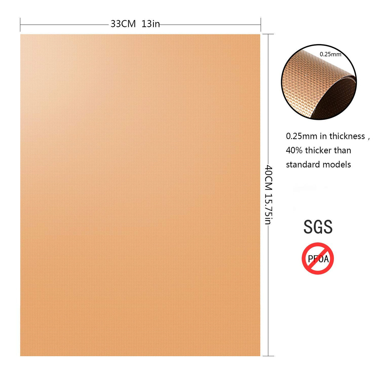 AOOCAN Copper Grill Mat Set of 5 - Non-Stick BBQ Outdoor Grill, Copper Grilling Mats Reusable and Easy to Clean, Works on Electric Grill Outdoor Gas Charcoal BBQ as Seen on TV-15.75 x 13 Inch Aoocan