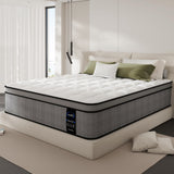 LETMOON King Size Mattress, 14 Inch Medium-Firm Hybrid King Mattress, Cooling Memory Foam & Pocket Springs, Motion Isolation & 3 Coils Edge Support for Side & Back Sleepers LETMOON