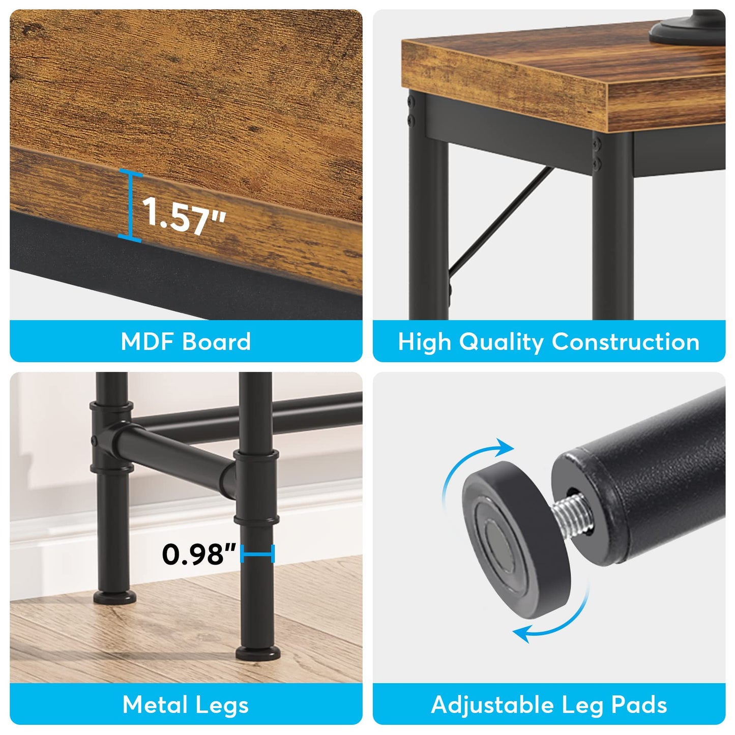 Tribesigns 70.9 Inch Rustic Industrial Console Table - Versatile Sofa & Entryway Table