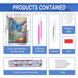 Camocin Diamond Art Kits for Adults Butterfly, 5D Flowers Diamond Painting Kits for Adults Beginners, DIY Butterfly Full Round Dots Drill Gem Art Kit for Gift Home Wall Decor 12 x 16 Inch Camocin