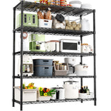 Storage Shelves Heavy Duty, 48" L x 20" W x 72" H Garage Wire Shelving Unit Loads 2000LBS, 5-tier Adjustable Metal Industrial Utility Shelf Rack for Kitchen, Laundry Room, Pantry, Warehouse, Basement ROOMTEC
