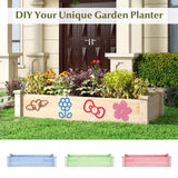 Giantex Wooden Raised Garden Bed, Rectangular Planter Box for Vegetables, Fruits, Flowers, Herbs, 48" Lx24 Wx10 H Outdoor Elevated Planting Bed for Garden, Backyard, Lawn, Patio Giantex