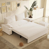 Neylory 70.1" Queen Pull Out Sofa Bed, 3 in 1 Convertible Sleeper Sofa, Velvet Loveseat Couch for Living Room, Apartment, Small Space, Beige Neylory