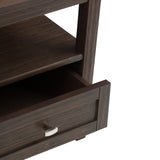 SIMPLIHOME Warm Shaker SOLID WOOD 20 inch wide Rectangle Rustic End Side Table in Farmhouse Brown with Storage, 1 Drawer and 1 Shelf, for the Living Room and Bedroom SIMPLIHOME