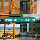 Kinchoix 4pc Pergola Post Base Heavy Duty Wood Post Support Kit for 4"x 4" (Actual 3.5 X 3.5 inch) DIY Wood Lumber Pergola Gazebo Deck Railing kit Hardware Kinchoix