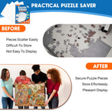 Nariolar Ultra-Adhesion Transparent Puzzle Glue Sheets, 32 Puzzle Saver Sheets for Preserving Up to 4x1000-Piece Jigsaws Nariolar