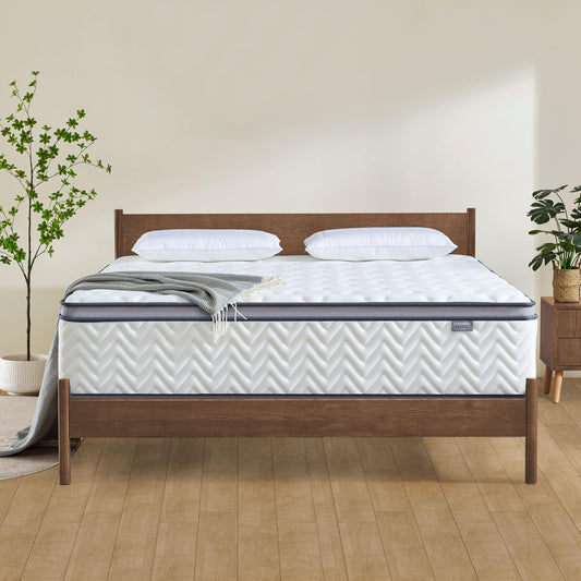 Lynnbery Twin Mattress, 10 Inch Twin Size Hybrid Mattress with Memory Foam and Individual Pocket Spring for Motion Isolation. Pressure Relief, Medium Firm Mattress in a Box, 39"*75"*10"