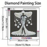 GXGLLPZBY 5D Goddess Diamond Painting Kits for Beginners, DIY Elegant Goddess Diamond Art Kits for Adult, Suitability Full Round Diamond Dot Gem Art Kits, Home Wall Decoration 13.78x13.78 Inches GXGLLPZBY