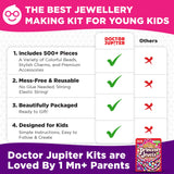 Doctor Jupiter Princess Toys Jewelry Making Kit for Kids Ages 6+ | Arts & Crafts for 6-12 Year Olds | Charm Bracelets, Necklace Making Kit for Girls | Birthday Gifts Doctor Jupiter