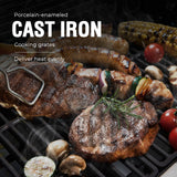 Lyromix Large Propane Grill with 4-Burners and Side Burner, Outdoor Gas BBQ Grill with Porcelain-Enameled Cast Iron Grates, 517 SQ.in. Cooking Area, 49200 BTU Lyromix