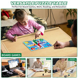 Large Puzzle Table with Drawer for 300-1500 Piece Jigsaw Puzzles – Adjustable Height & Angle, Wooden Puzzle Board with Felt PP Cover, Storage Shelf, Metal Stand, Wheels for Adults & Enthusiasts CEDARDVD