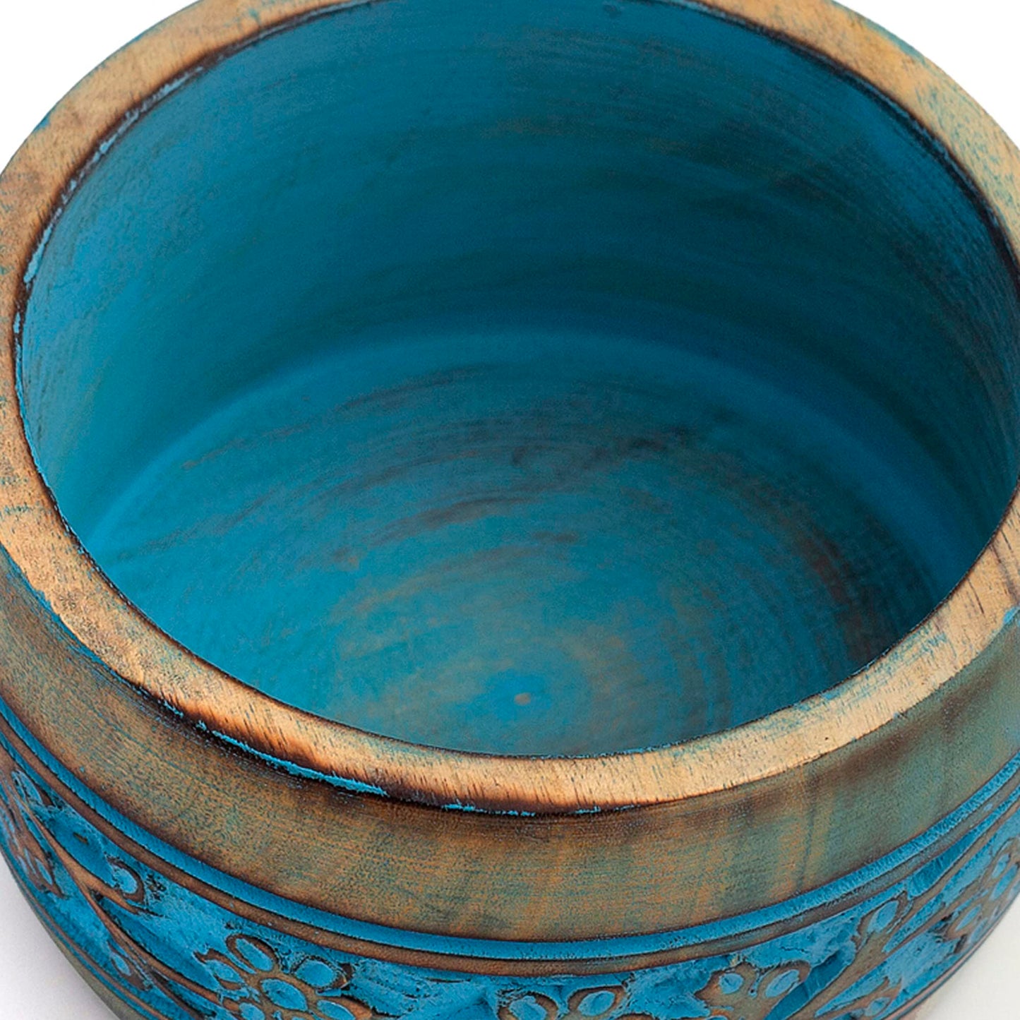 Beautiful Handmade 5 x 3" Decorative Mango Wood Snack Serving Bowl For Dry Fruits Chips Coffee Table Countertop Display Key Bowl Tableware Kitchen Living Room Home Decor Accents Dinnerware (B - WoodArtSupply