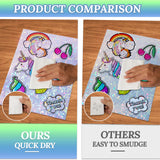 20 Sheets Holographic Printable Sticker Paper, 8.5x11 Inch Vinyl Sticker Paper for Inkjet & Laser Printer, Waterproof Dries Quickly Sticker Paper - Diamond/Rainbow/Glossy White/Star Cosrk