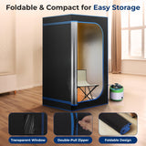 SereneLife Portable Sauna for Home, Steam Sauna Tent with 4L Steamer, Folding Sauna Chair, Compact Personal Detox Sauna, Remote Control in-Home Spa, 71" x 35" - inch (Black) SereneLife