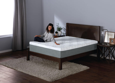 Serta 9" Gel Infused Memory Foam Mattress - California King, White/Gray Serta