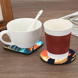 PATIKIL 4in Sublimation Coasters Blanks, 20pcs Sublimation Car Coasters Blanks Bulk Cup Mat Sublimation Blanks Rubber for Crafts DIY Iron On Heat Transfer Press Printing, Square PATIKIL